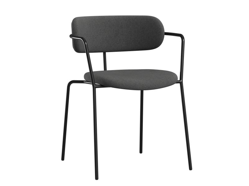 Стул Вайлер Рогожка Графитовый/Черный