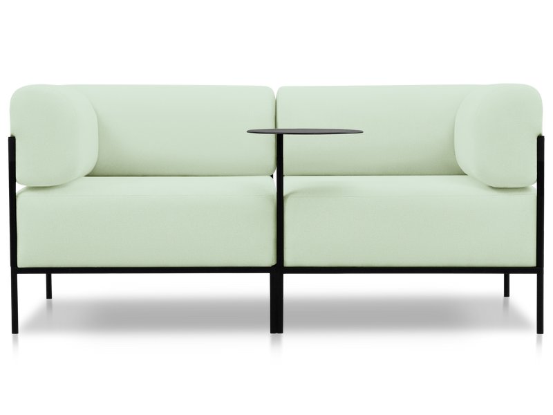 Диван садовый модульный Нолан Рогожка Зеленый/Черный