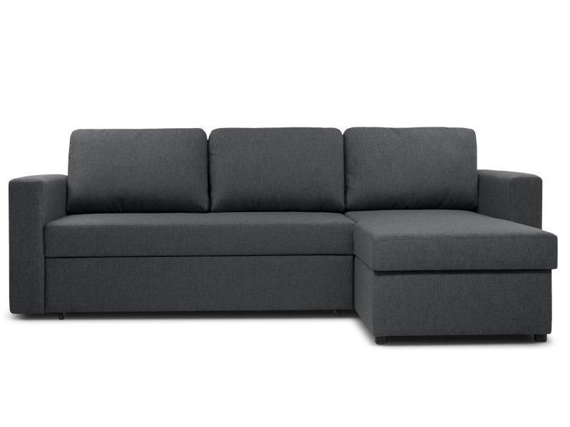 Диван угловой Порту Рогожка Графитовый