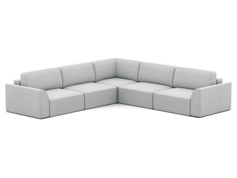 Диван модульный Спейс-М 4 Шенилл Светло-серый
