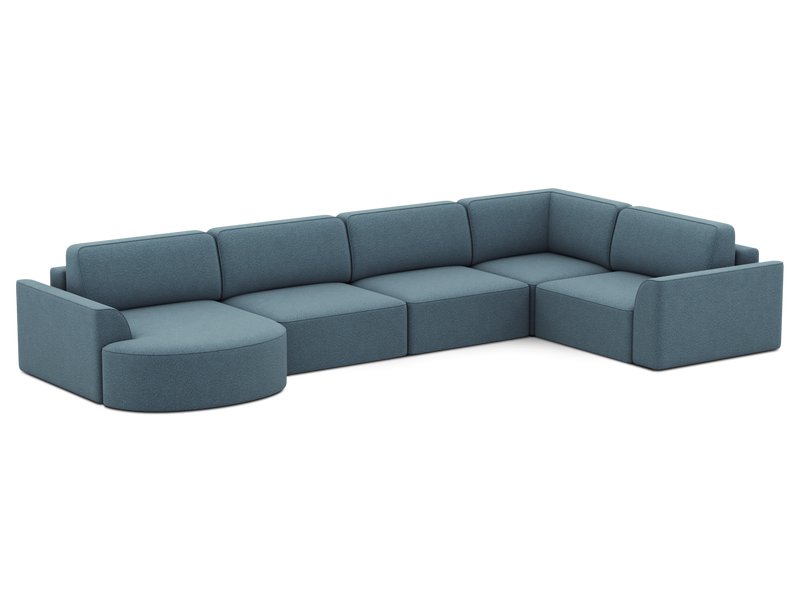 Диван модульный Спейс-М 5 Шенилл Синий