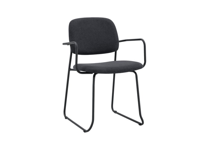 Стул Кинли Рогожка Графитовый/Черный